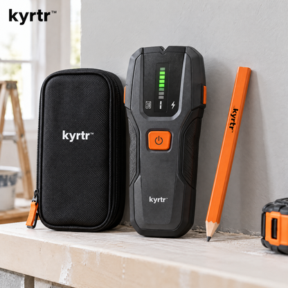 kyrtr Electronic Stud Finder Kit in a home workshop setting