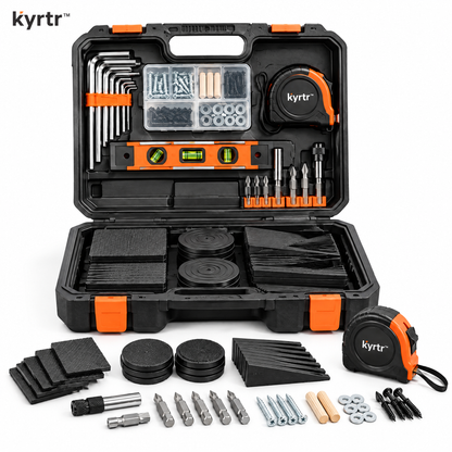 kyrtr Furniture Leveling and Assembly Kit arranged on a white background